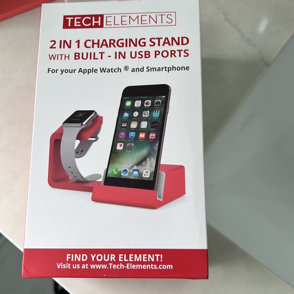 NWT 2 IN 1 Charging stand with built in USB ports For Apple Watch and smart phon - Picture 5 of 5